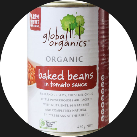 CANNED ORGANIC BAKED BEANS 400GMS