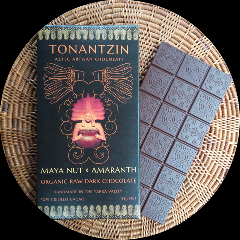 TONANTZIN DARK MAYA NUT AND AMARANTH RAW CHOCOLATE